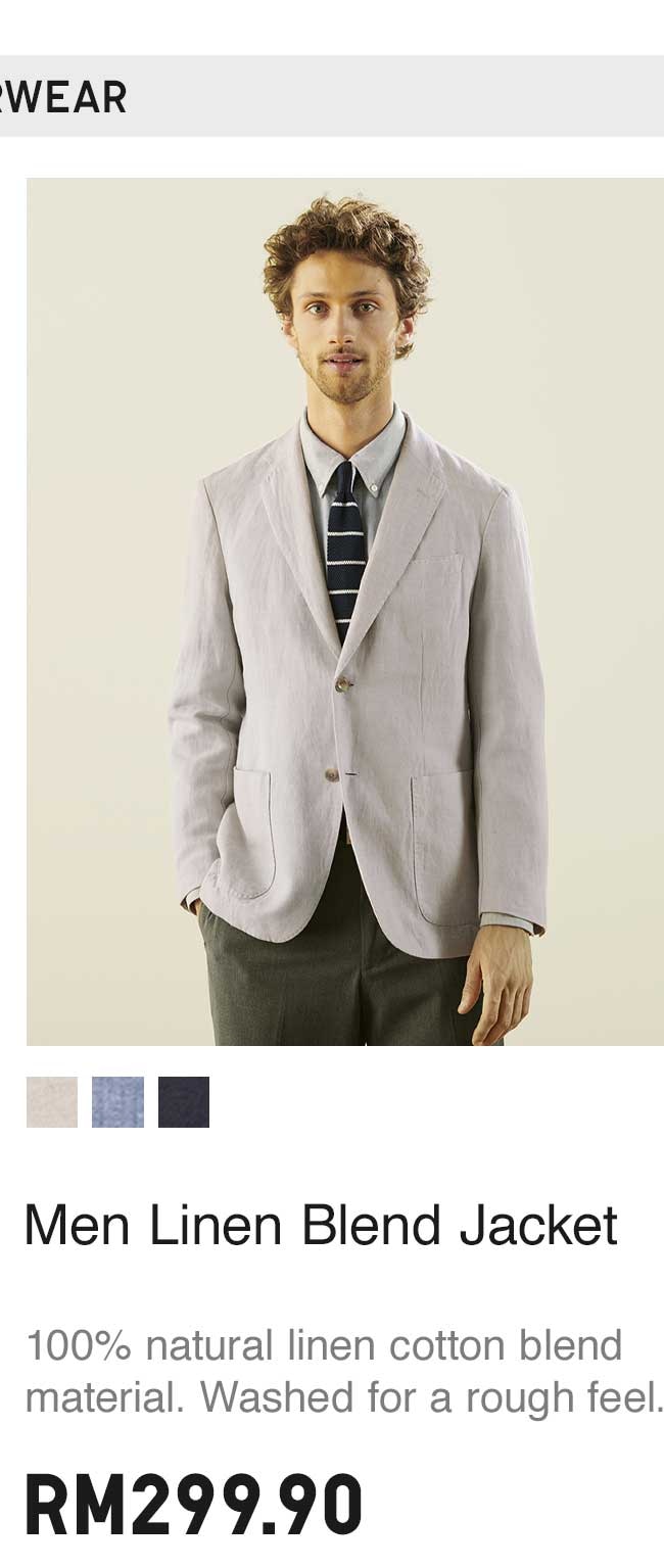 MEN LINEN BLEND JACKET