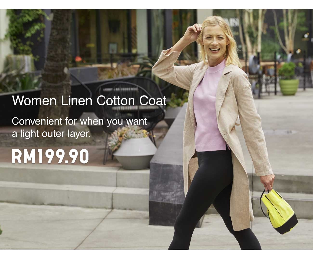 WOMEN LINEN COTTON COAT