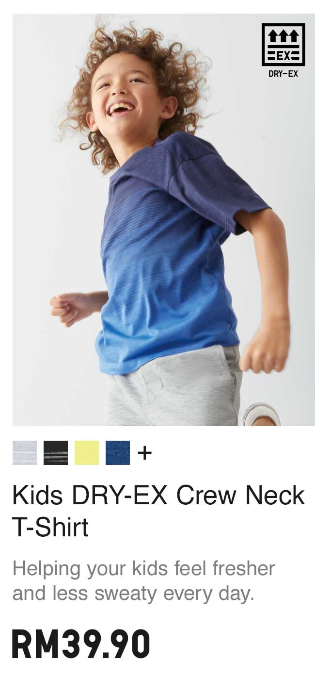 KIDS DRY-EX CREW NECK T-SHIRT