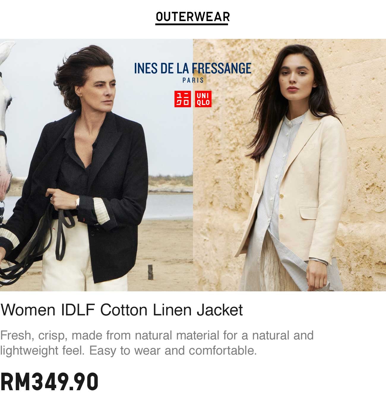 WOMEN IDLF COTTON LINEN JACKET