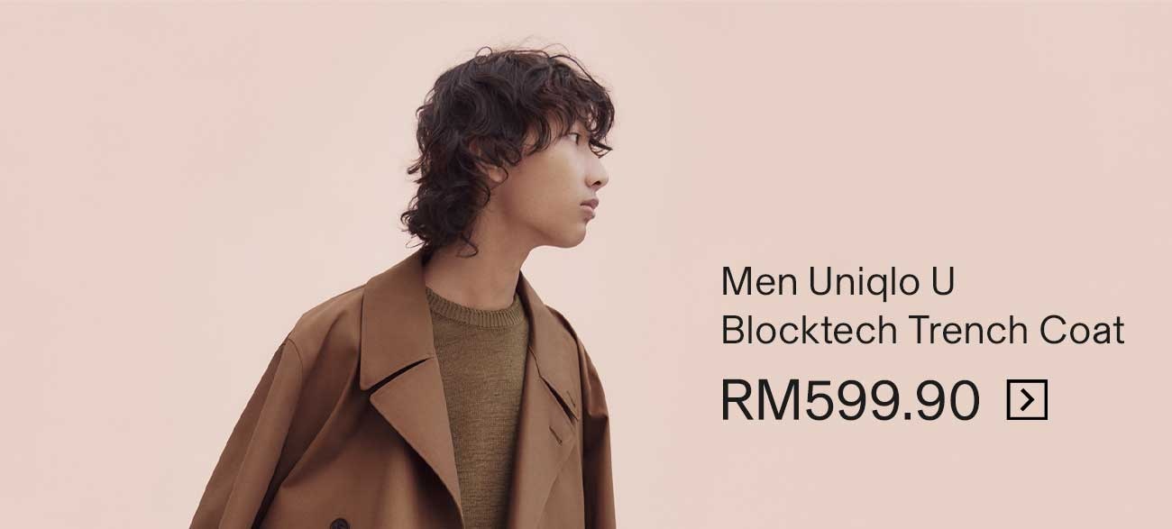 MEN UNIQLO BLOCKTECH TRENCH COAT