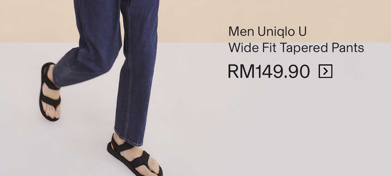 MEN UNIQLO U WIDE FIT TAPERED PANTS