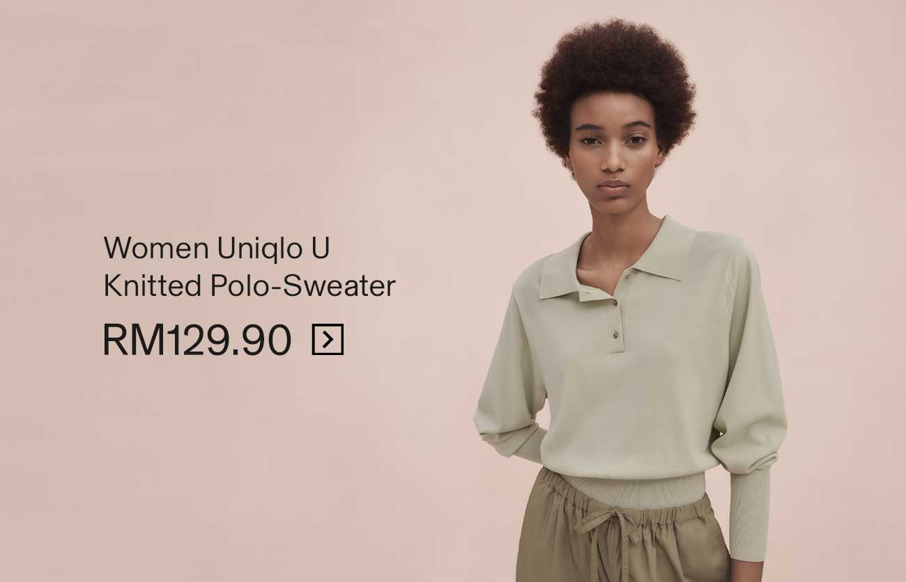 WOMEN UNIQLO U KNITTED POLO SWEATER