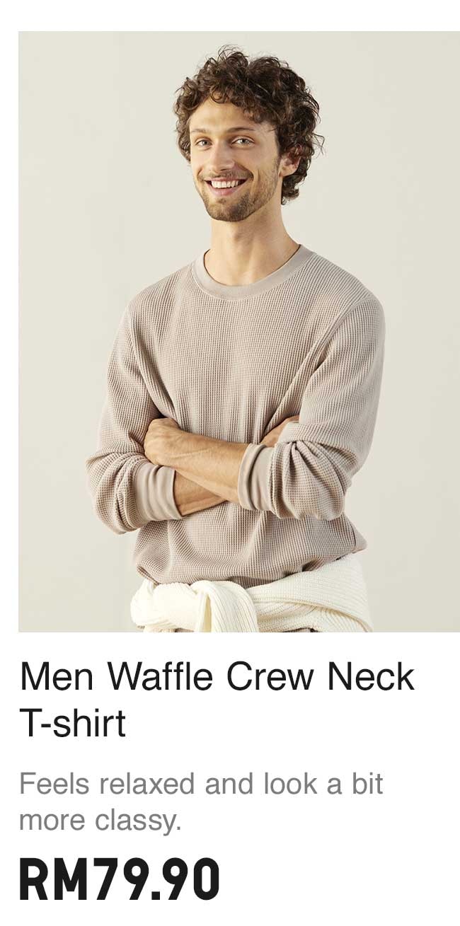 MEN WAFFLE CREW NECK T-SHIRT