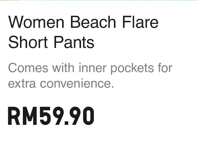 BEACH FLARE SHORT PANTS