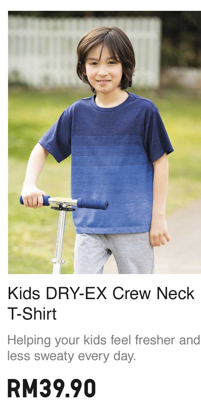 KIDS DRY-EX CREW NECK T-SHIRT