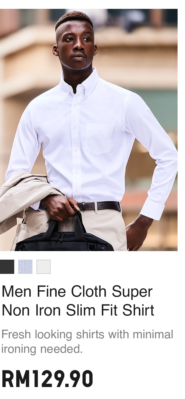 MEN FINE CLOTH SUPER NON IRON SLIM FIT SHIRT