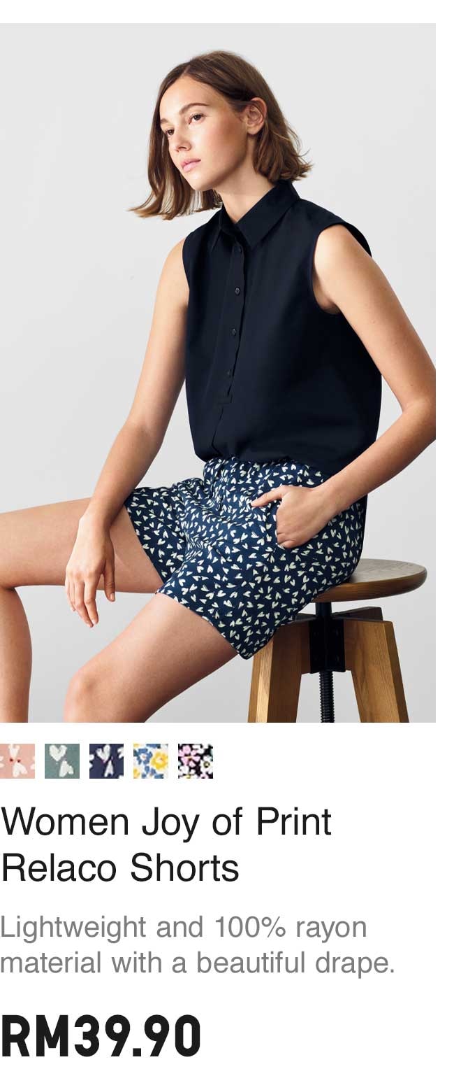 WOMEN JOY OF PRINT RELACO SHORTS