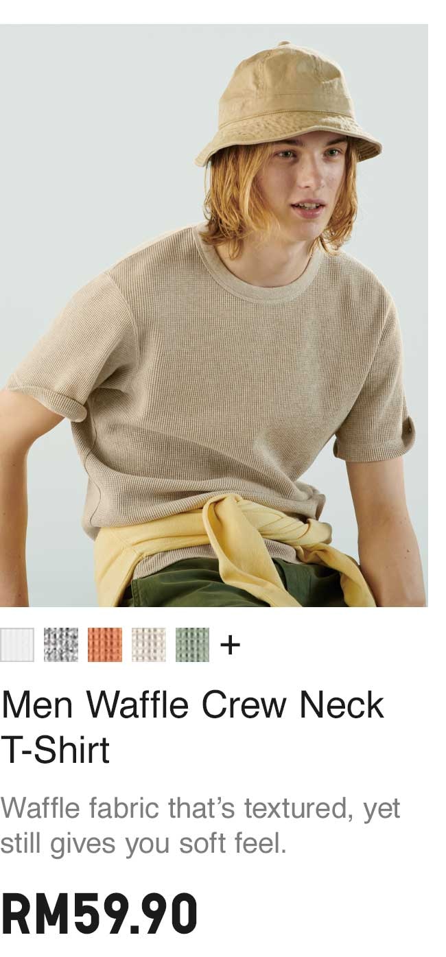 MEN WAFFLE CREW NECK T-SHIRT