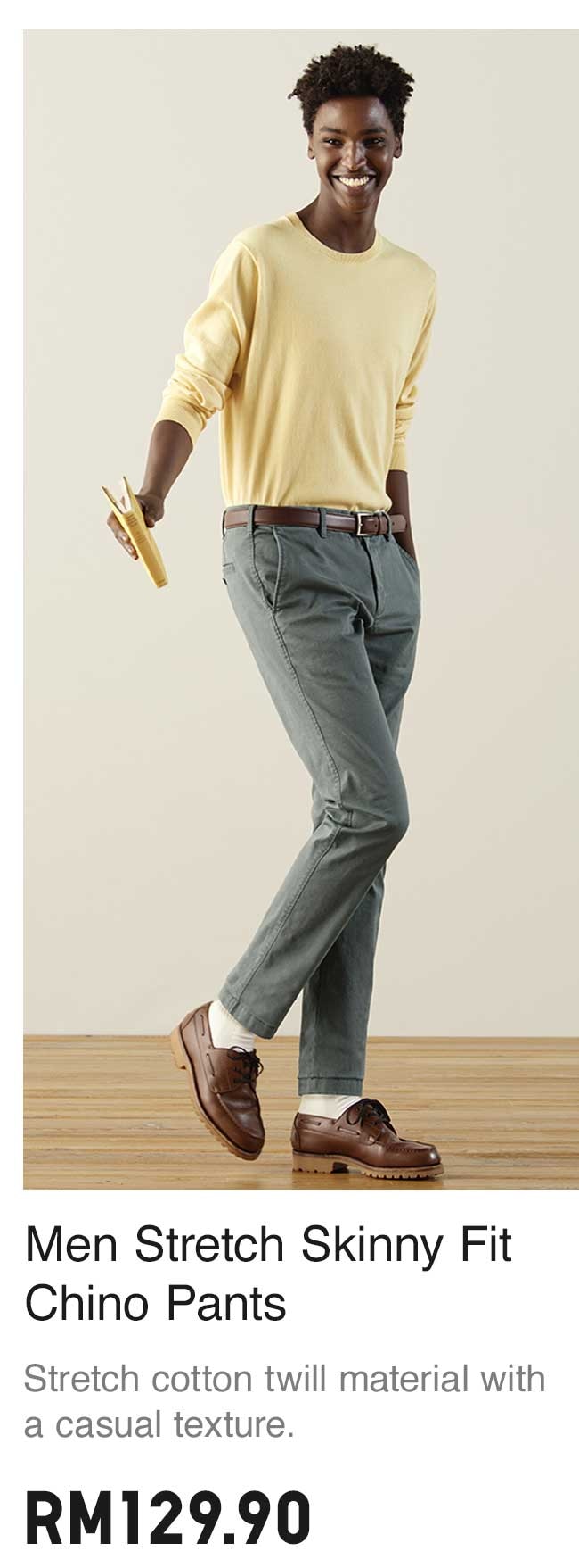 MEN STRETCH SKINNY CHINO PANTS