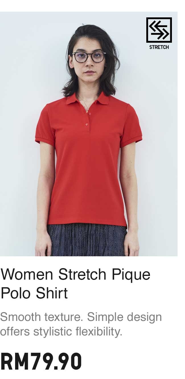 WOMEN STRETCH PIQUE POLO SHIRT