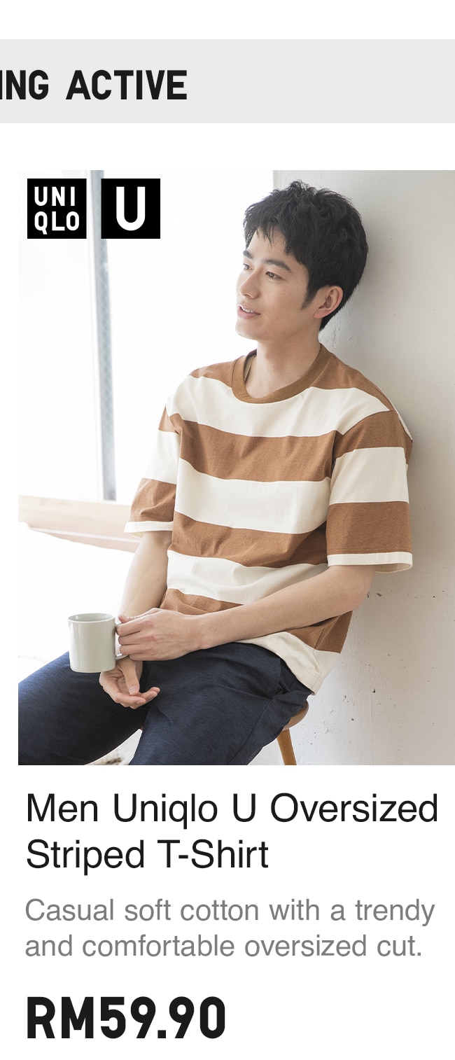 UNIQLO U OVERSIZED STRIPED TEE