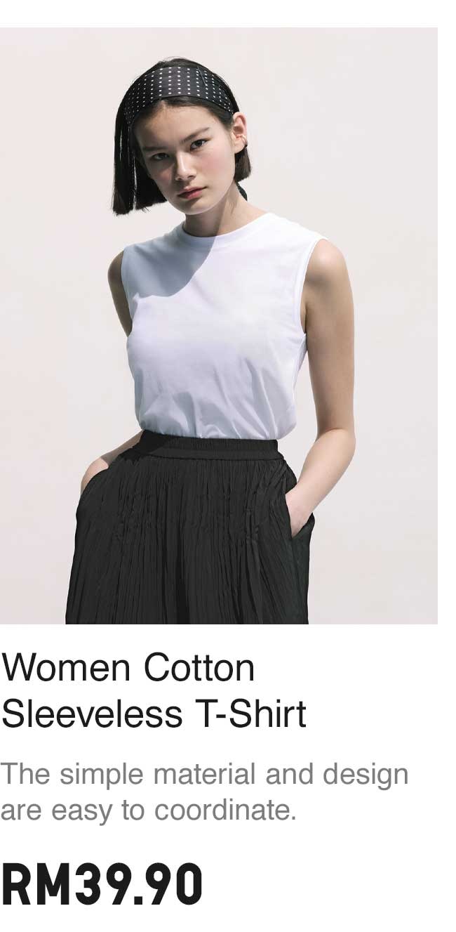 WOMEN COTTON SLEVELESS T-SHIRT