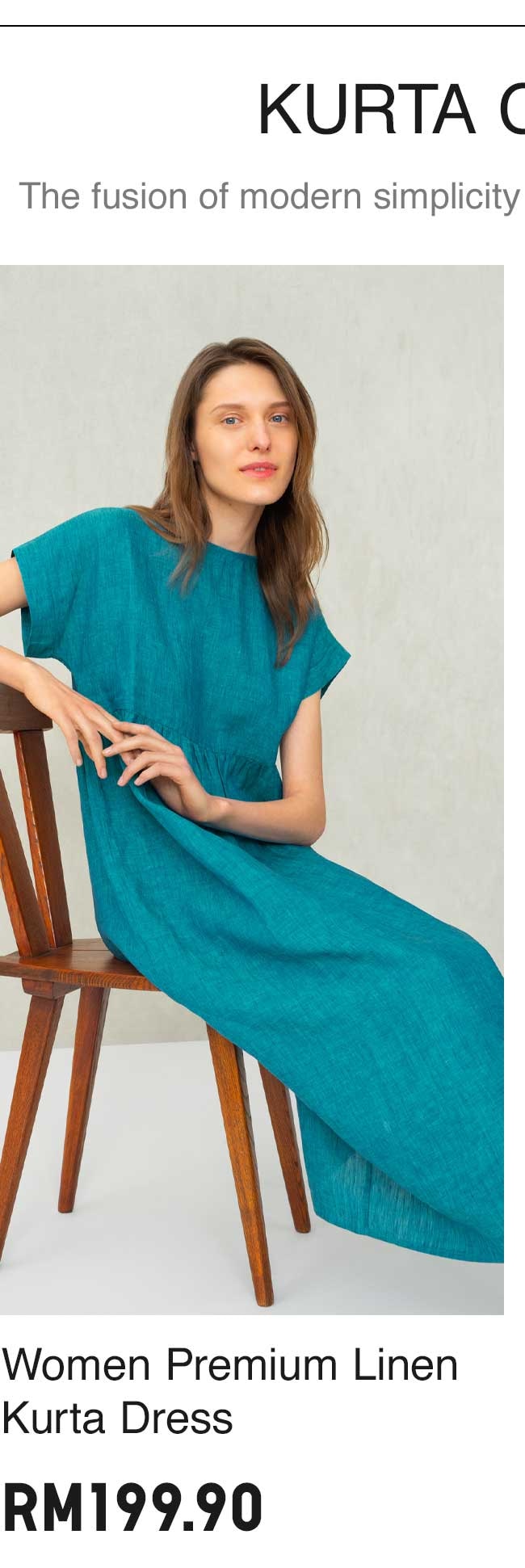 WOMEN PREMIUM LINEN KURTA DRESS