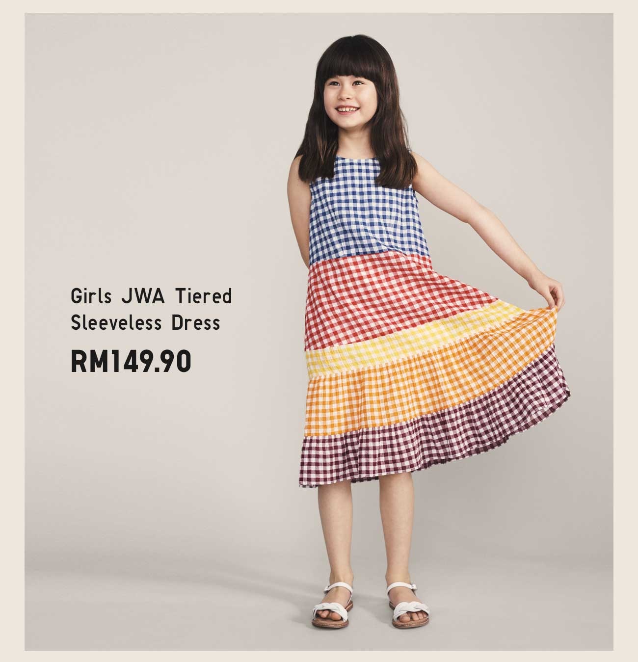 GIRLS JWA TIERED SLEEVELESS DRESS