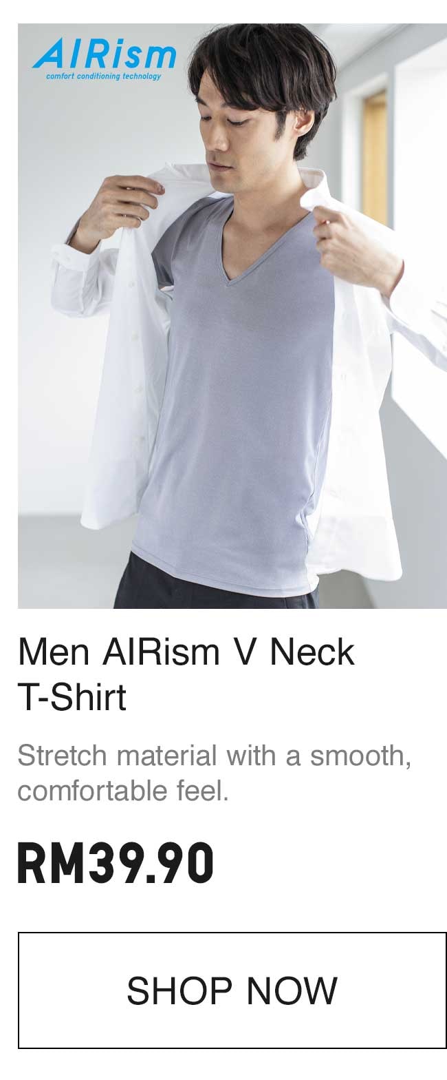 MEN AIRISM V NECK T-SHIRT