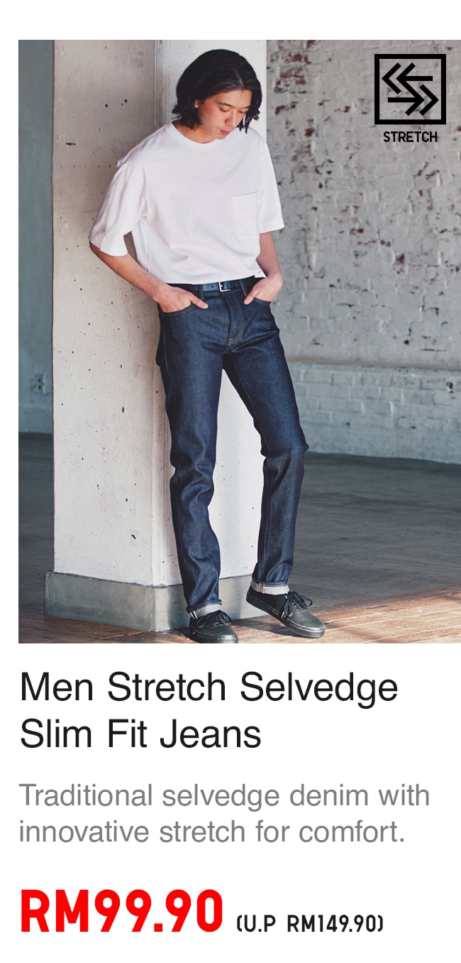 MEN STRETCH SELVEDGE JEANS