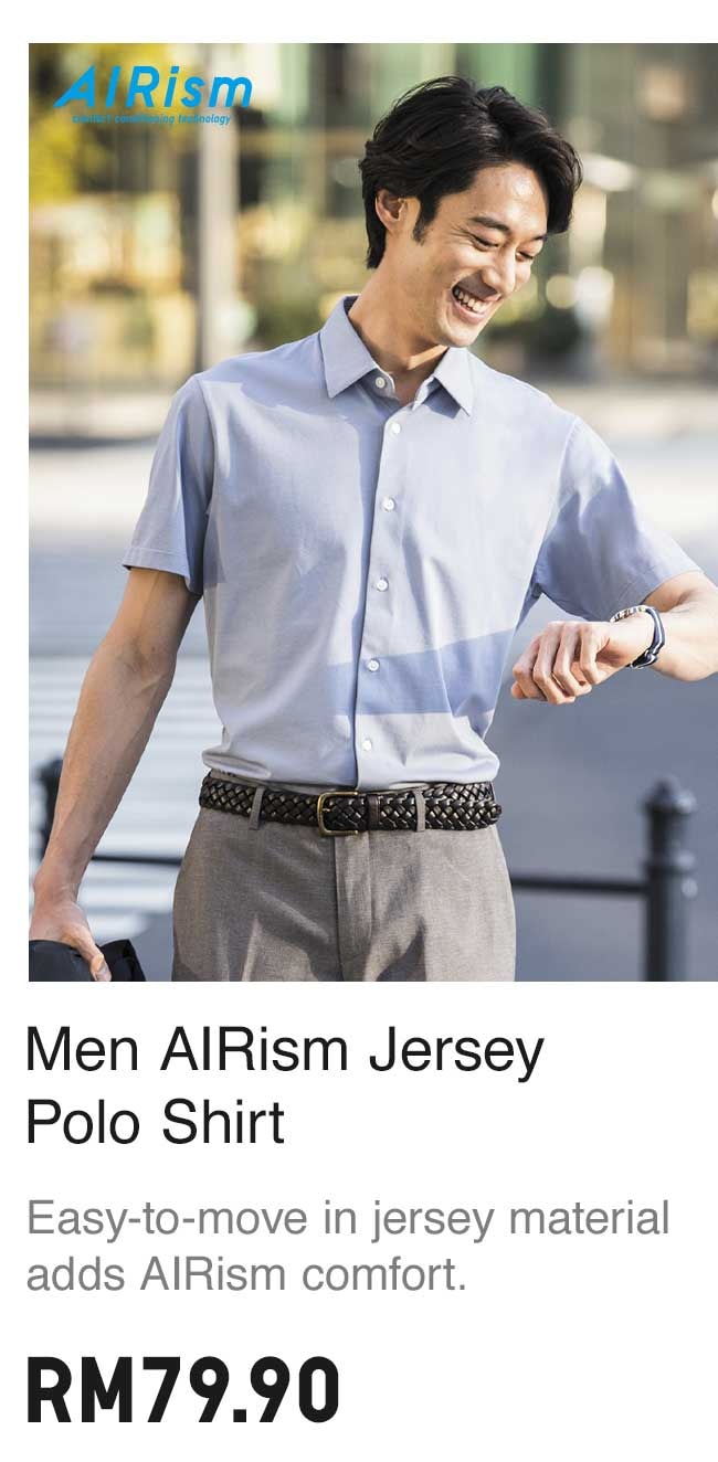 MEN AIRISM JERSEY POLO SHIRT