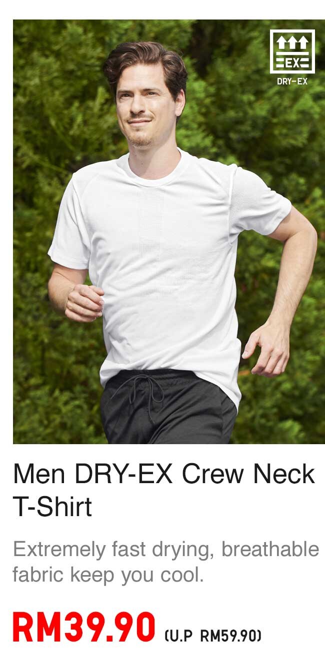 MEN DRY-EX CREW NECK T-SHIRT