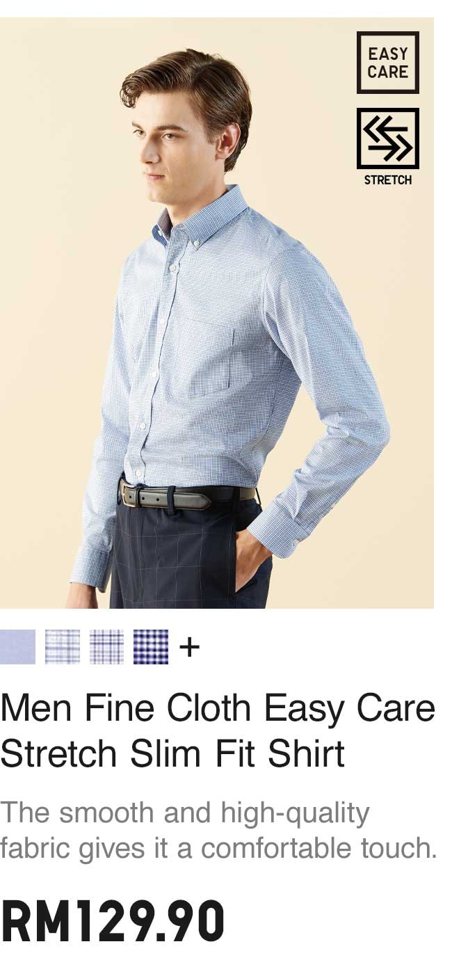 MEN FINE CLOTH EASY CARE STRETCH SHIRT