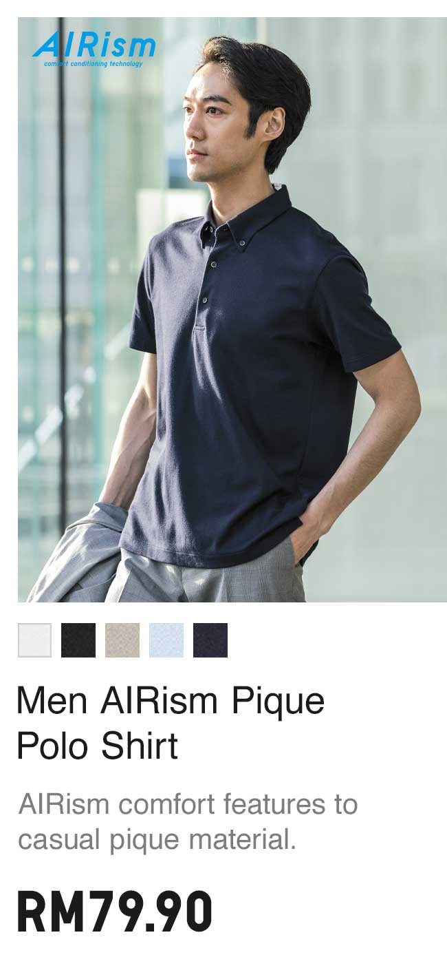 MEN AIRISM PIQUE POLO SHIRT