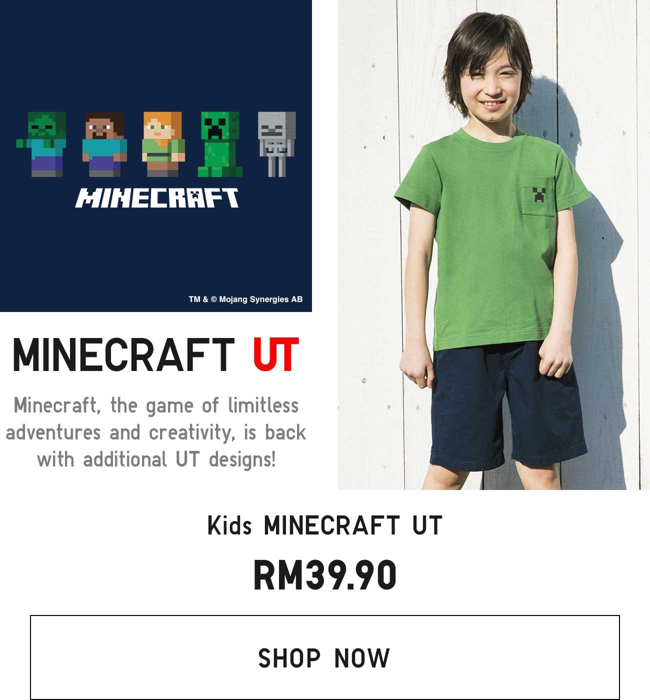 Kids MINECRAFT UT Collections