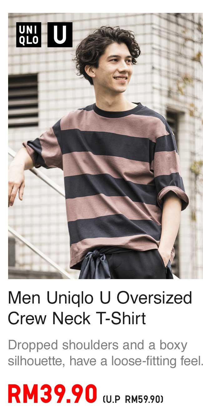 MEN UNIQLO U OVERSIZED CREW NECK T-SHIRT