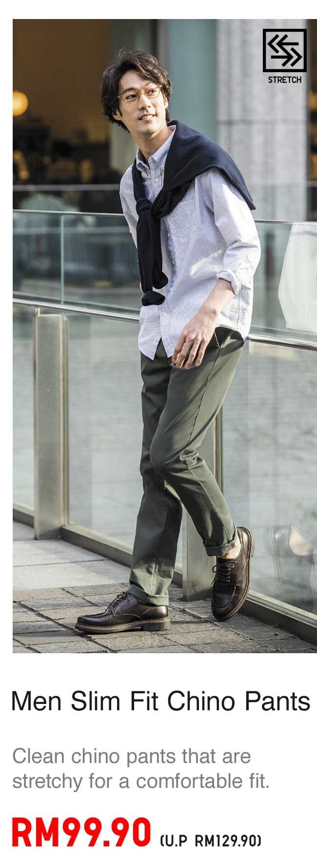 MEN SLIM FIT CHINO PANTS