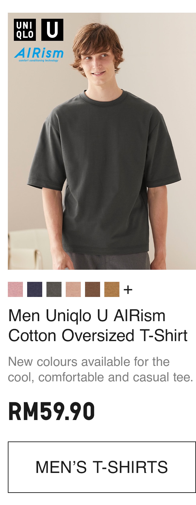 MEN UNIQLO U AIRISM COTTON T-SHIRT