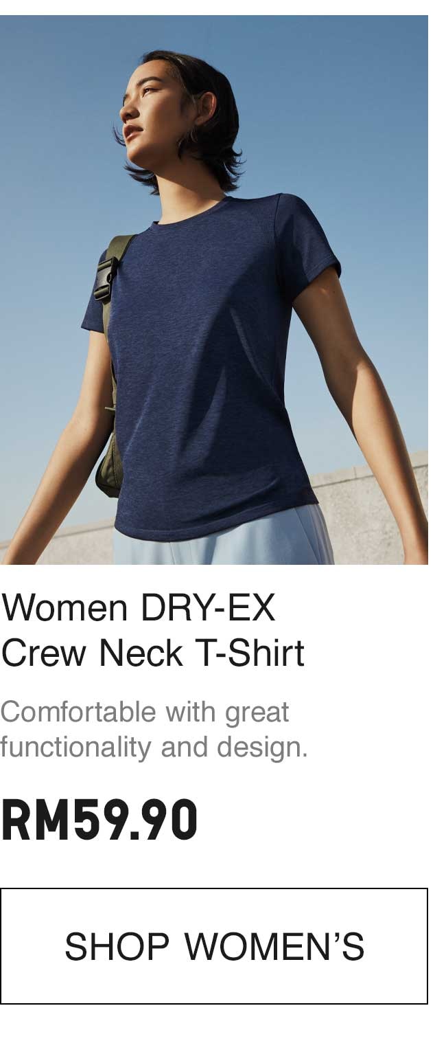 WOMEN DRY-EX CREW NECK T-SHIRT