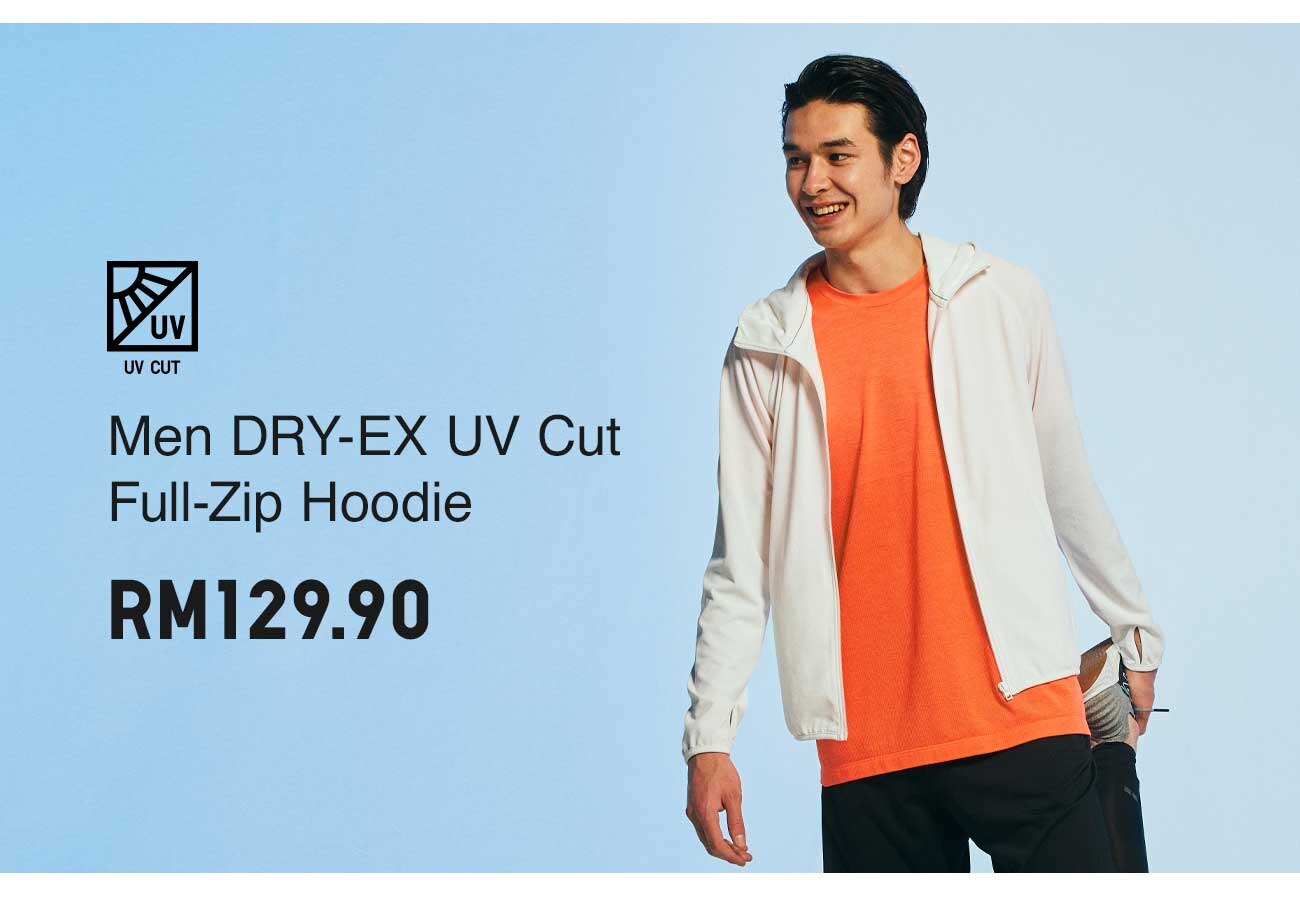 MEN DRY-EX UV CUT FULL ZIP HOODIE