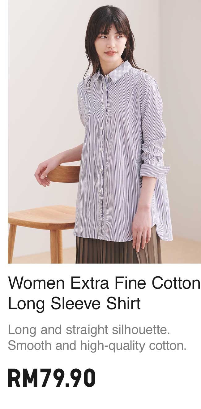 WOMEN Extra Fine Cotton Long Sleeve Shirt