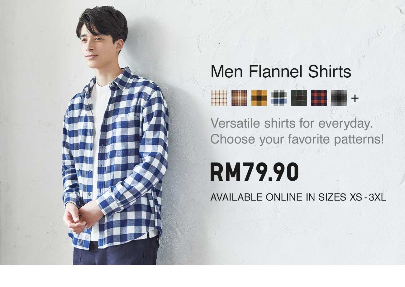 MEN Flannel Check Long Sleeve Shirts