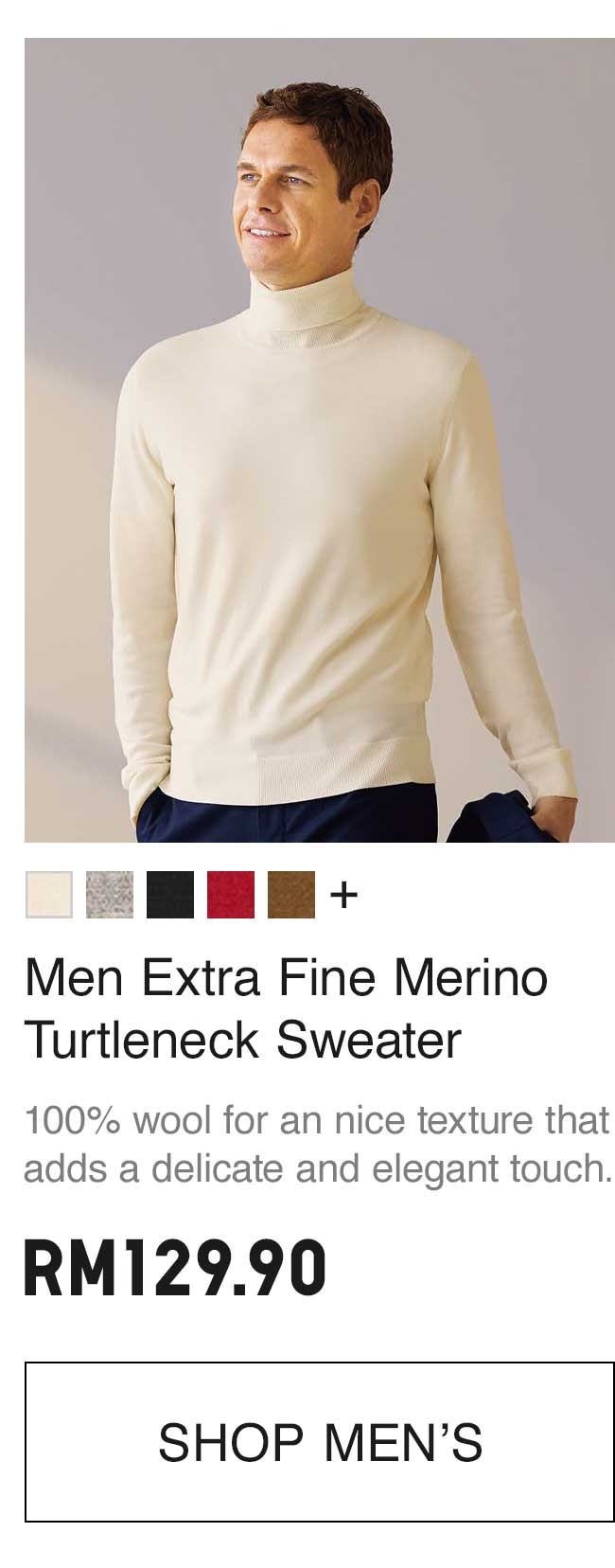 MEN EXTRA FINE MERINO TURTLENECK SWEATER