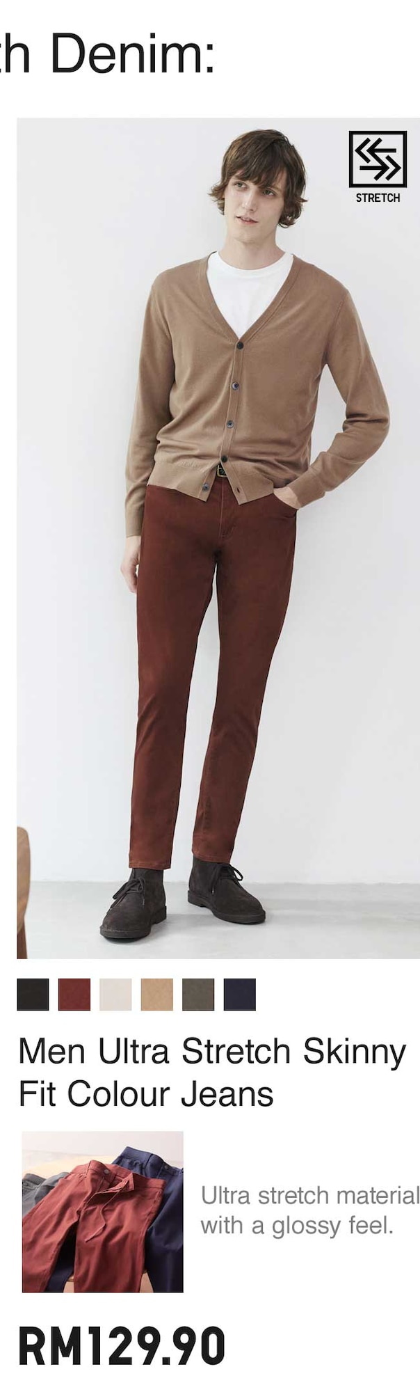 MEN ULTRA STRETCH SKINNY FIT COLOUR JEANS