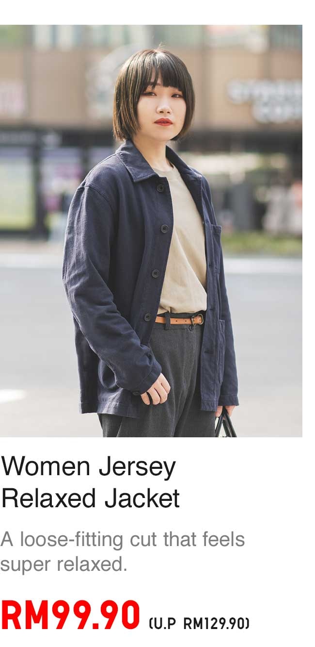 WOMEN JERSEY RELAXED JACKET