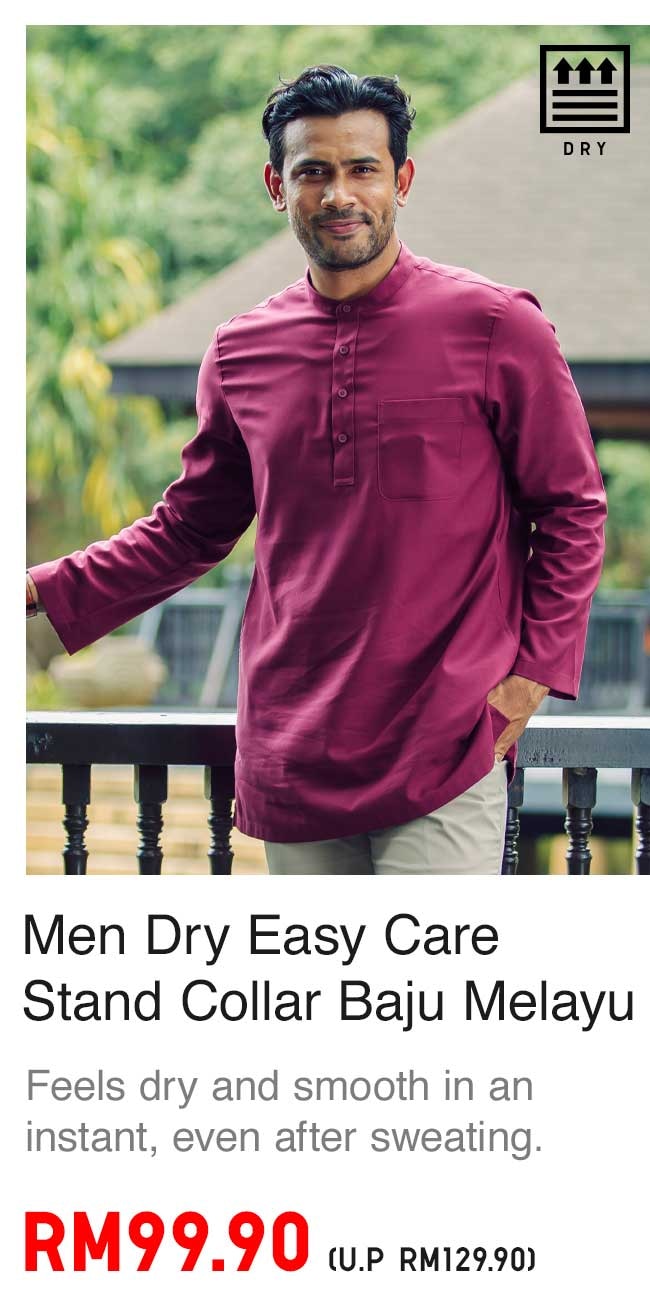 MEN DRY EASY CARE STAND COLLAR BAJU MELAYU