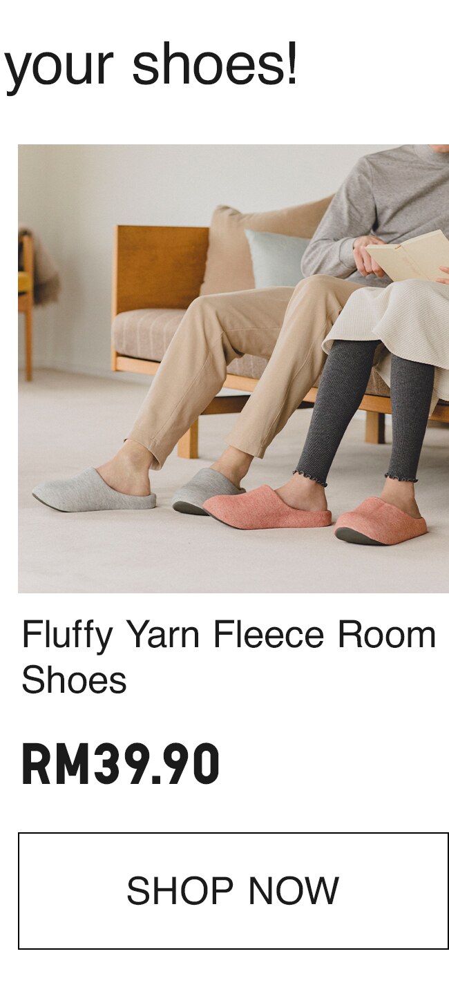 FLUFFY YARN FLEECE ROOM SHOES