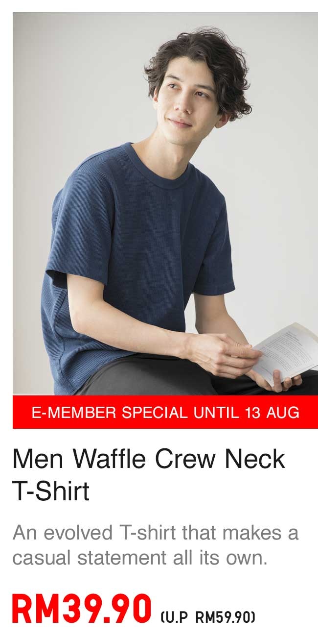 MEN WAFFLE CREW NECK T-SHIRT