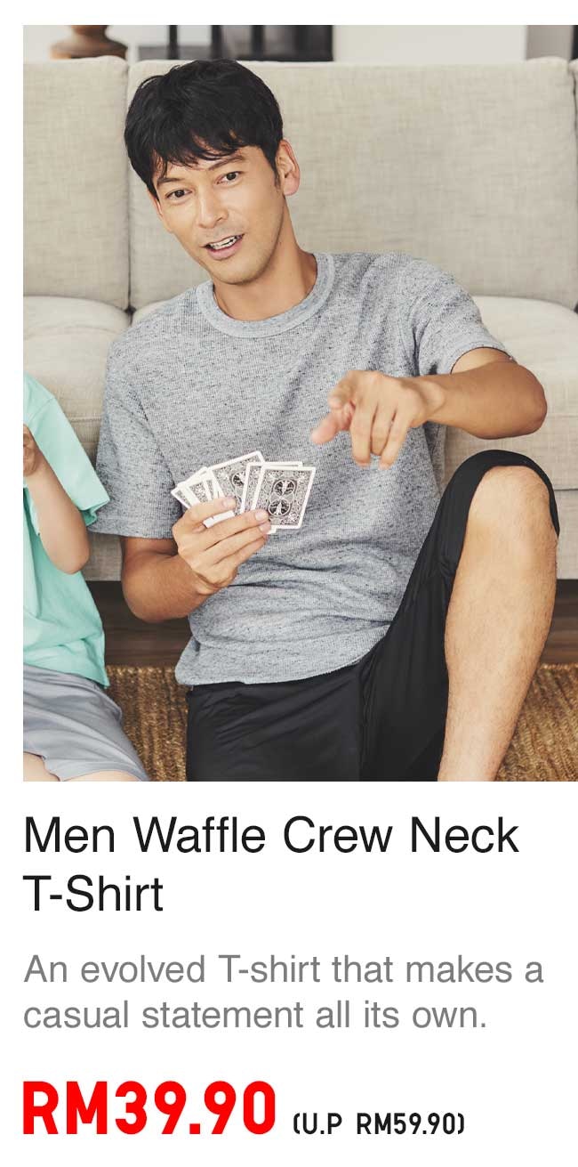 MEN WAFFLE CREW NECK T-SHIRT