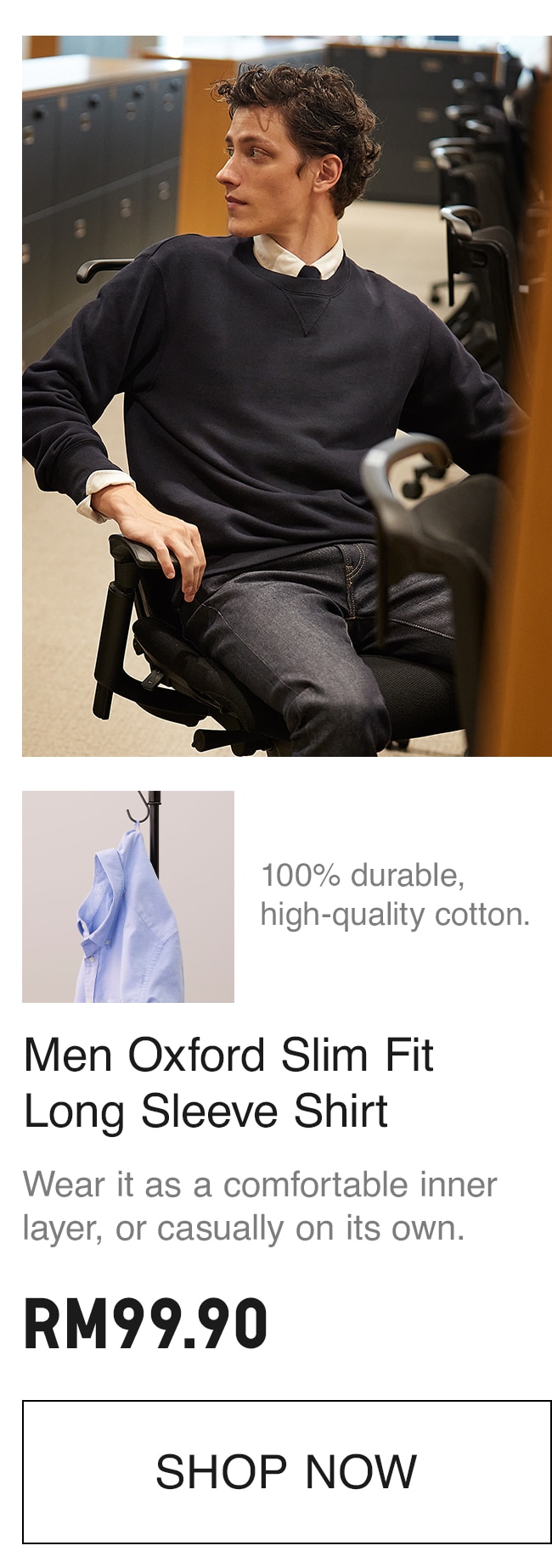 MEN OXFORD SLIM FIT SHIRT