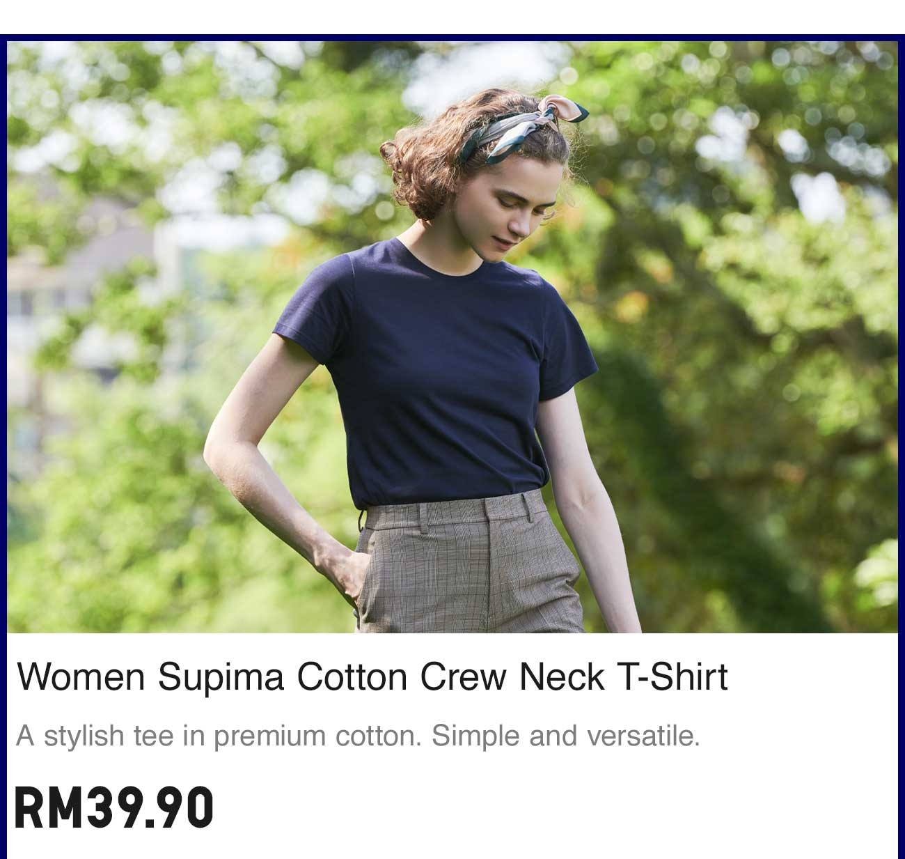 WOMEN SUPIMA COTTON CREW NECK T-SHIRT