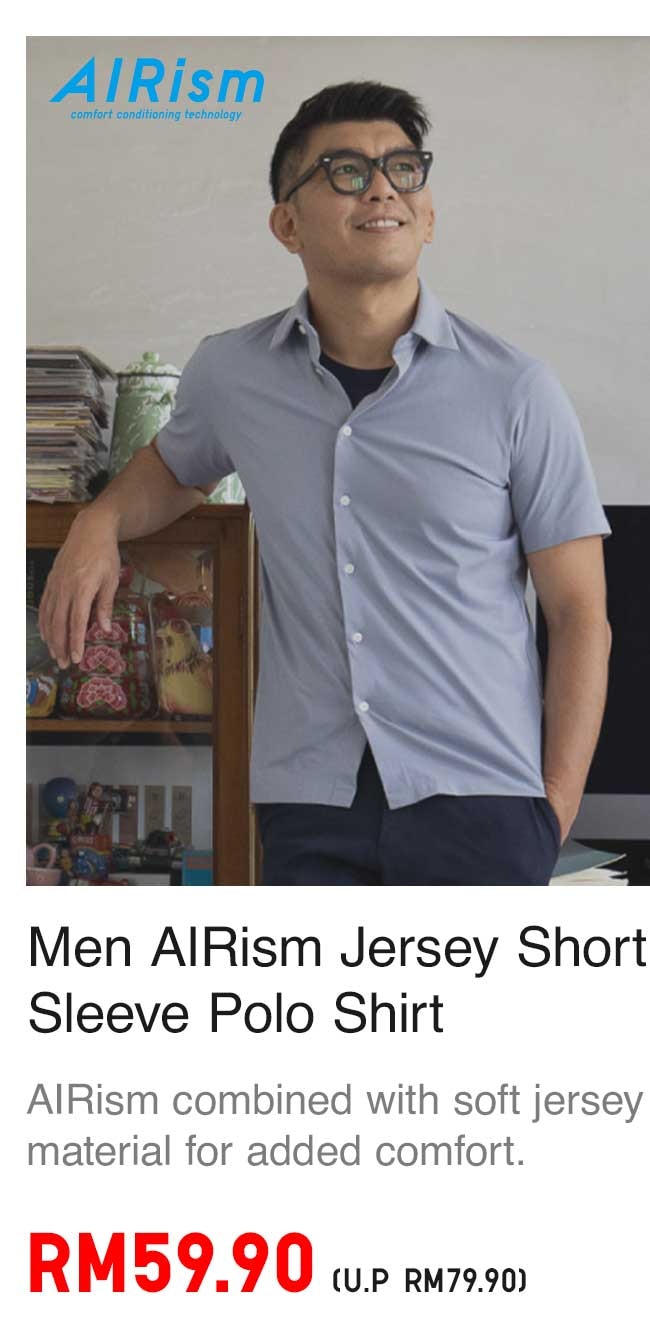 MEN AIRISM POLO SHIRT