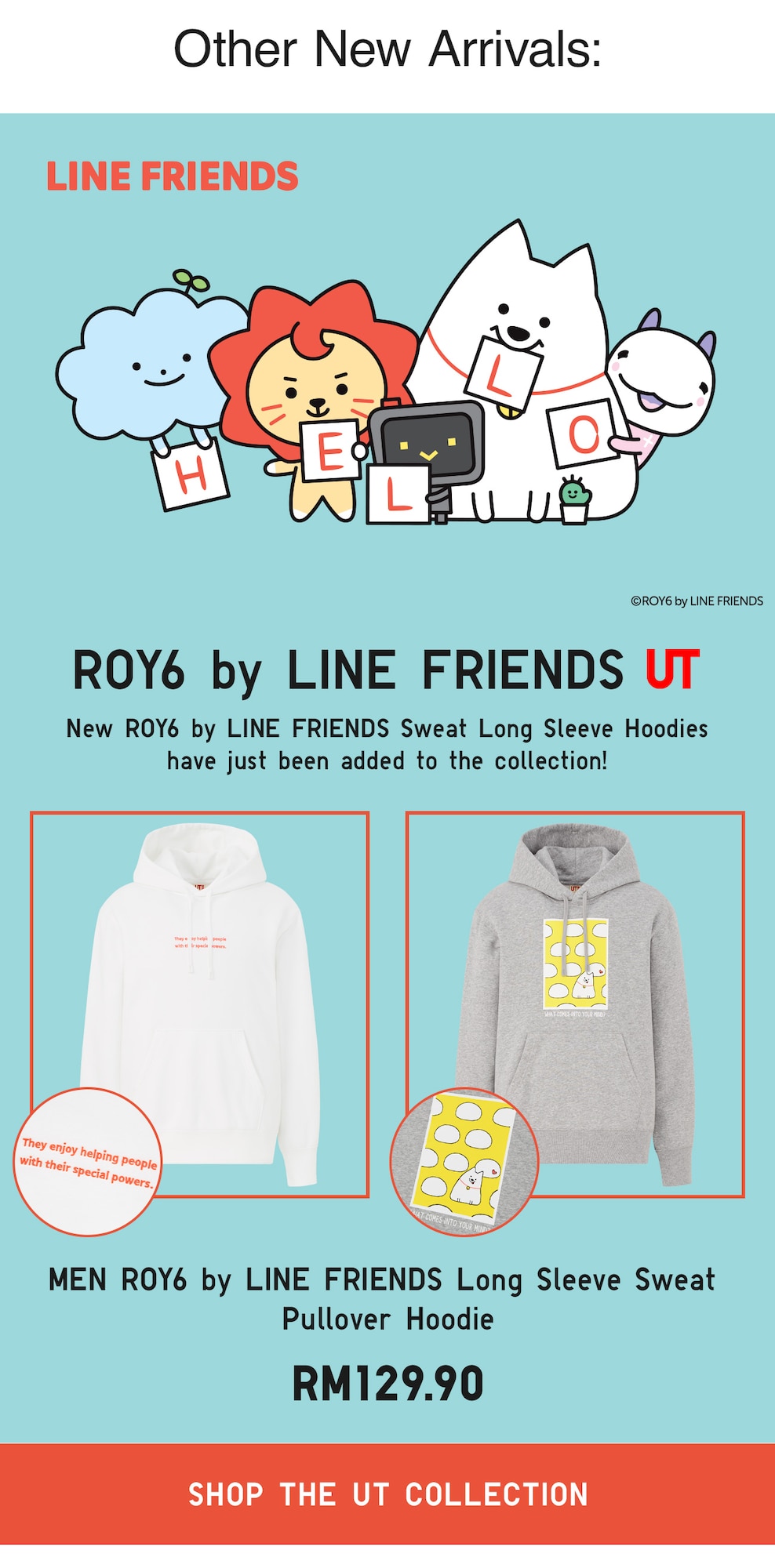 ROY6 BY LINE FRIENDS HOODIES