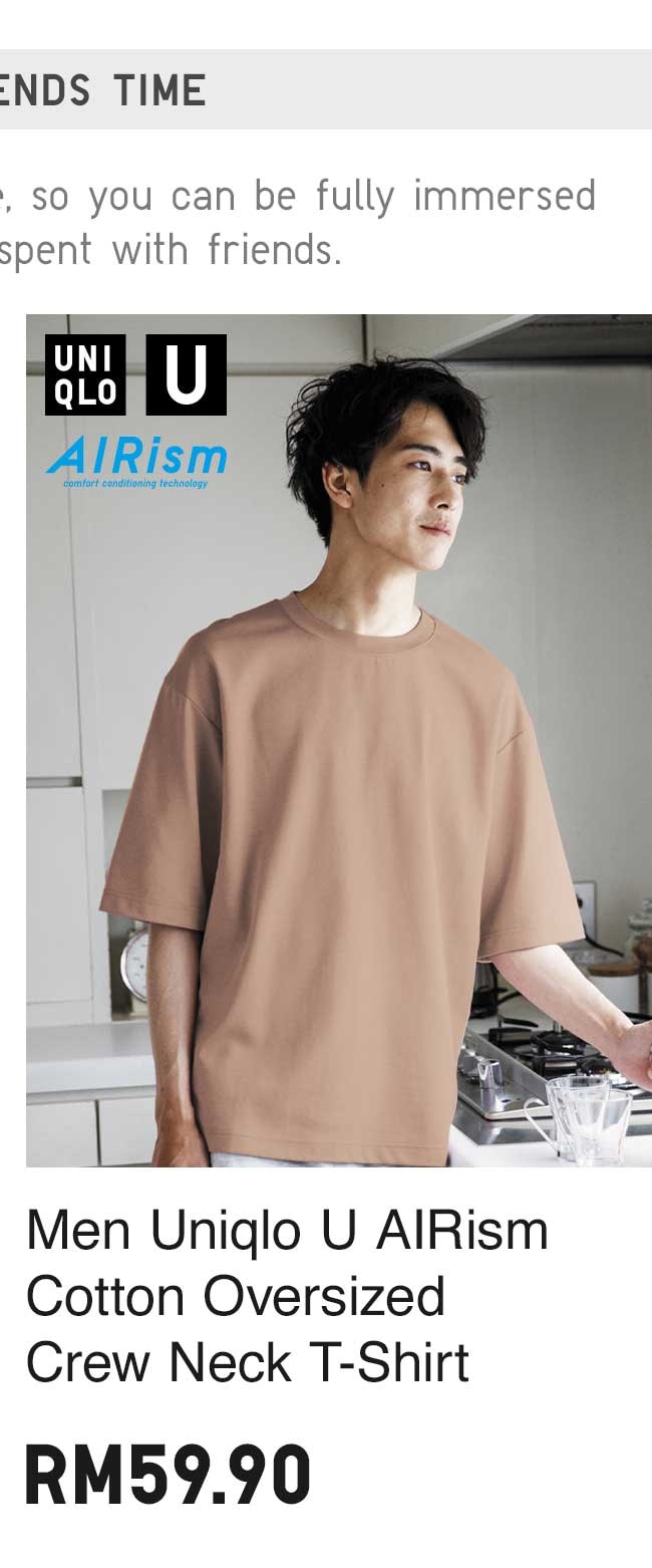 MEN UNIQLO U AIRISM CREW NECK T-SHIRT