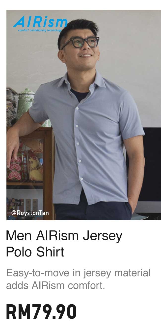 MEN AIRISM JERSEY POLO SHIRT