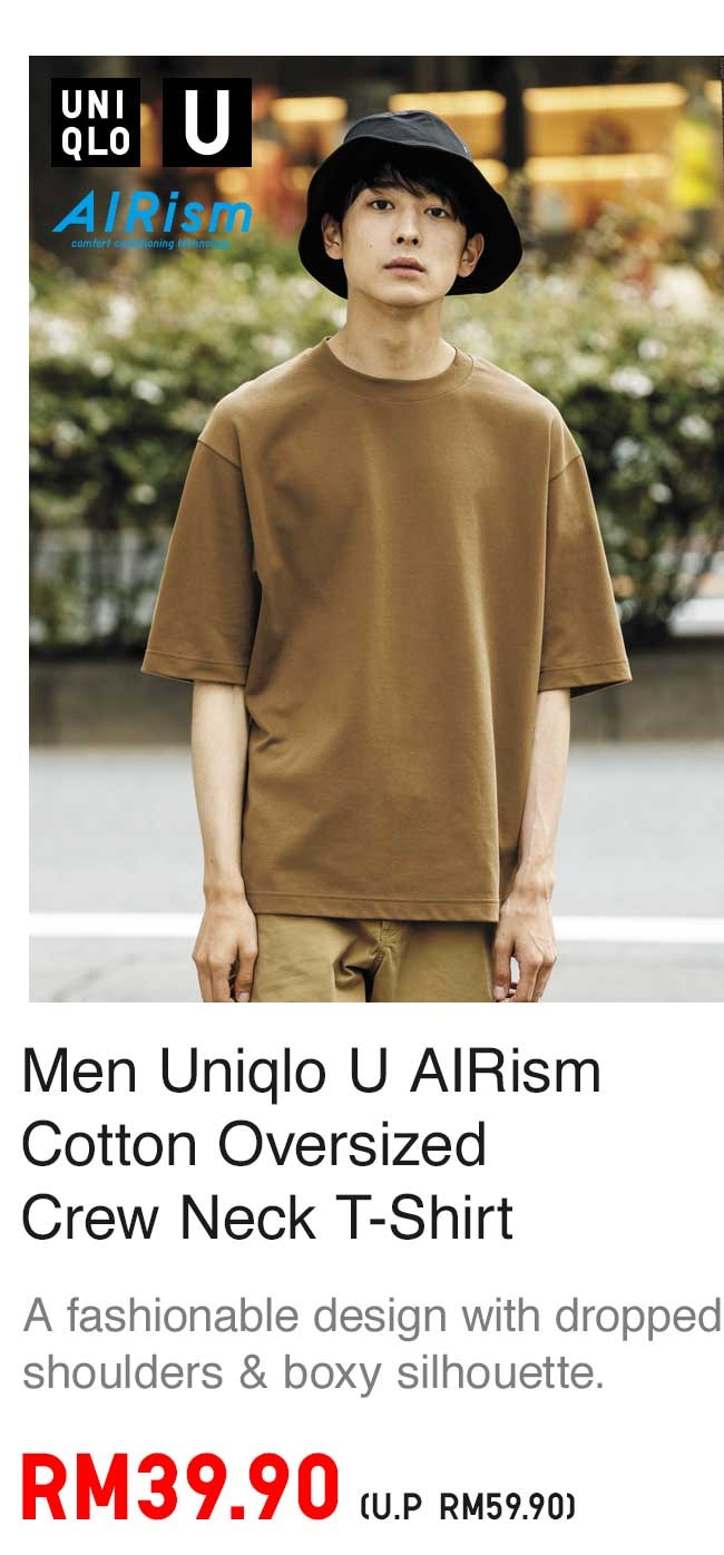 MEN UNIQLO U AIRISM CREW NECK T-SHIRT