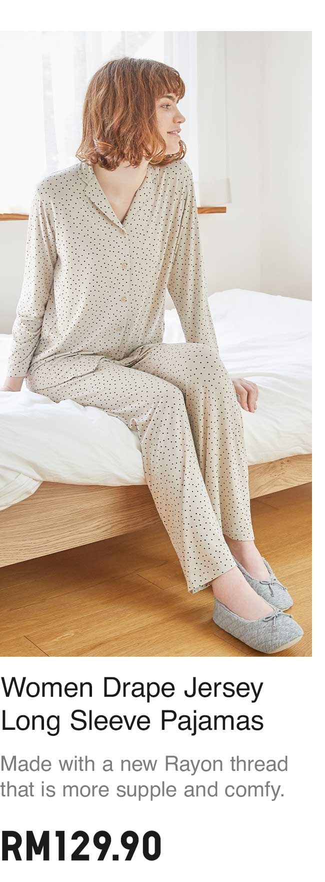 WOMEN DRAPE JERSEY PAJAMAS