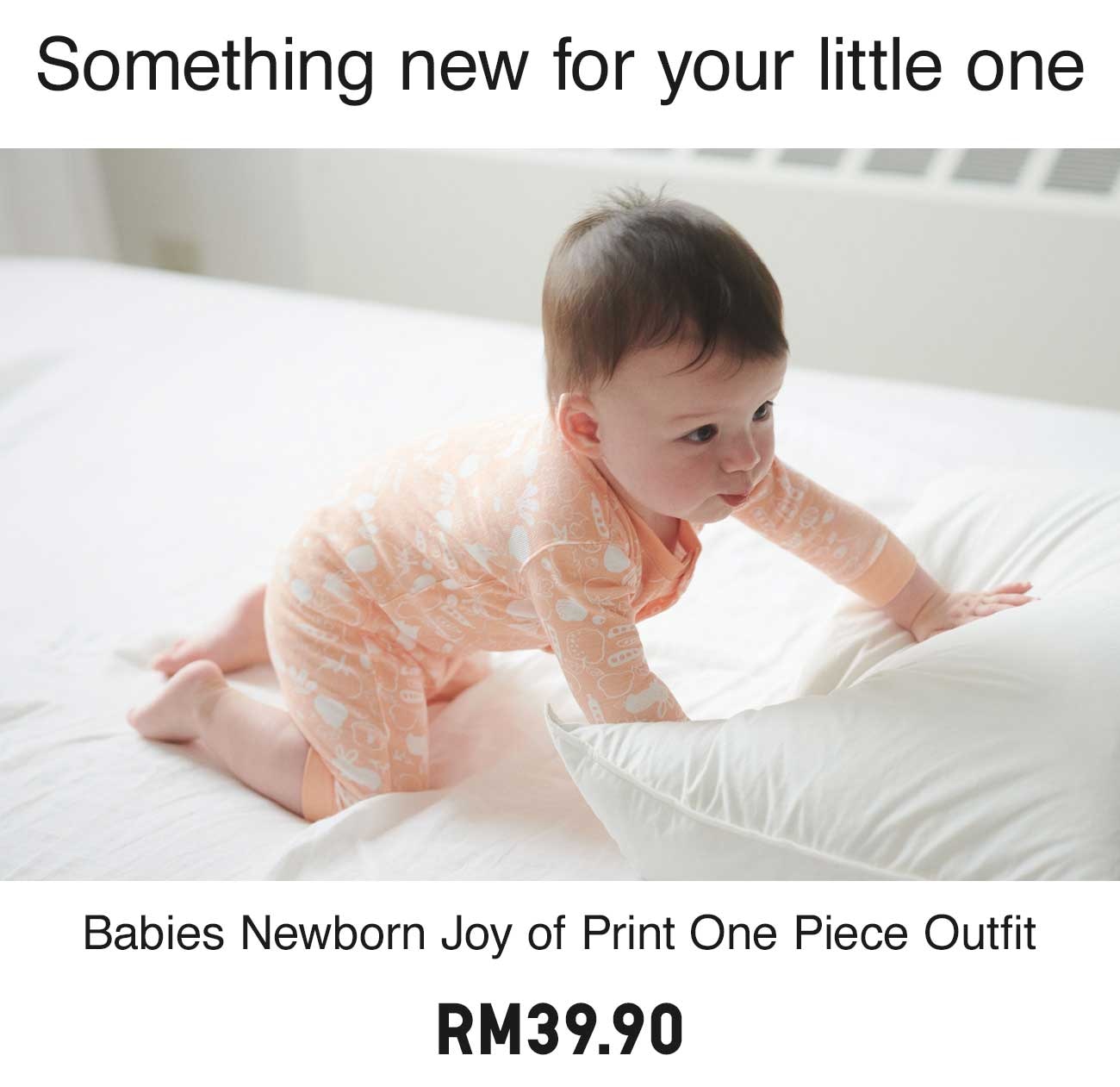 BABIES NEWBORN JOY OF PRINT ONE PIECE OUTFIT