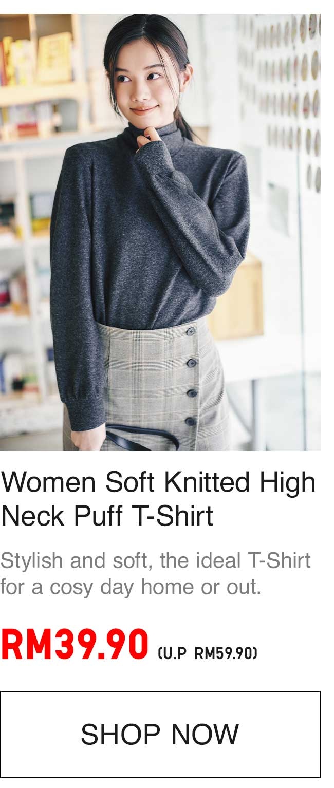 WOMEN SOFT KNIT PUFF TSHIRT